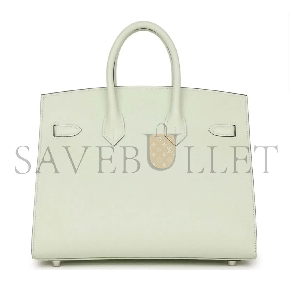 H**mes master birkin 25 swift leather bubble green silver buckle bag h049362ck01 (25*20*13cm)